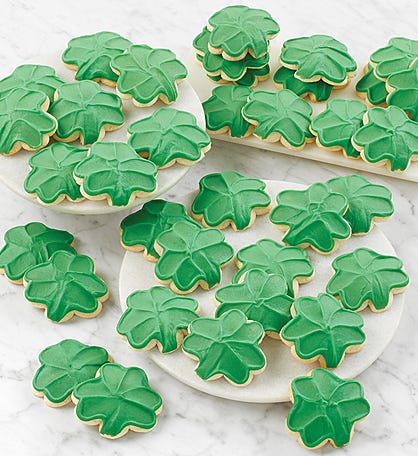 Buttercream Frosted Shamrock Cookies